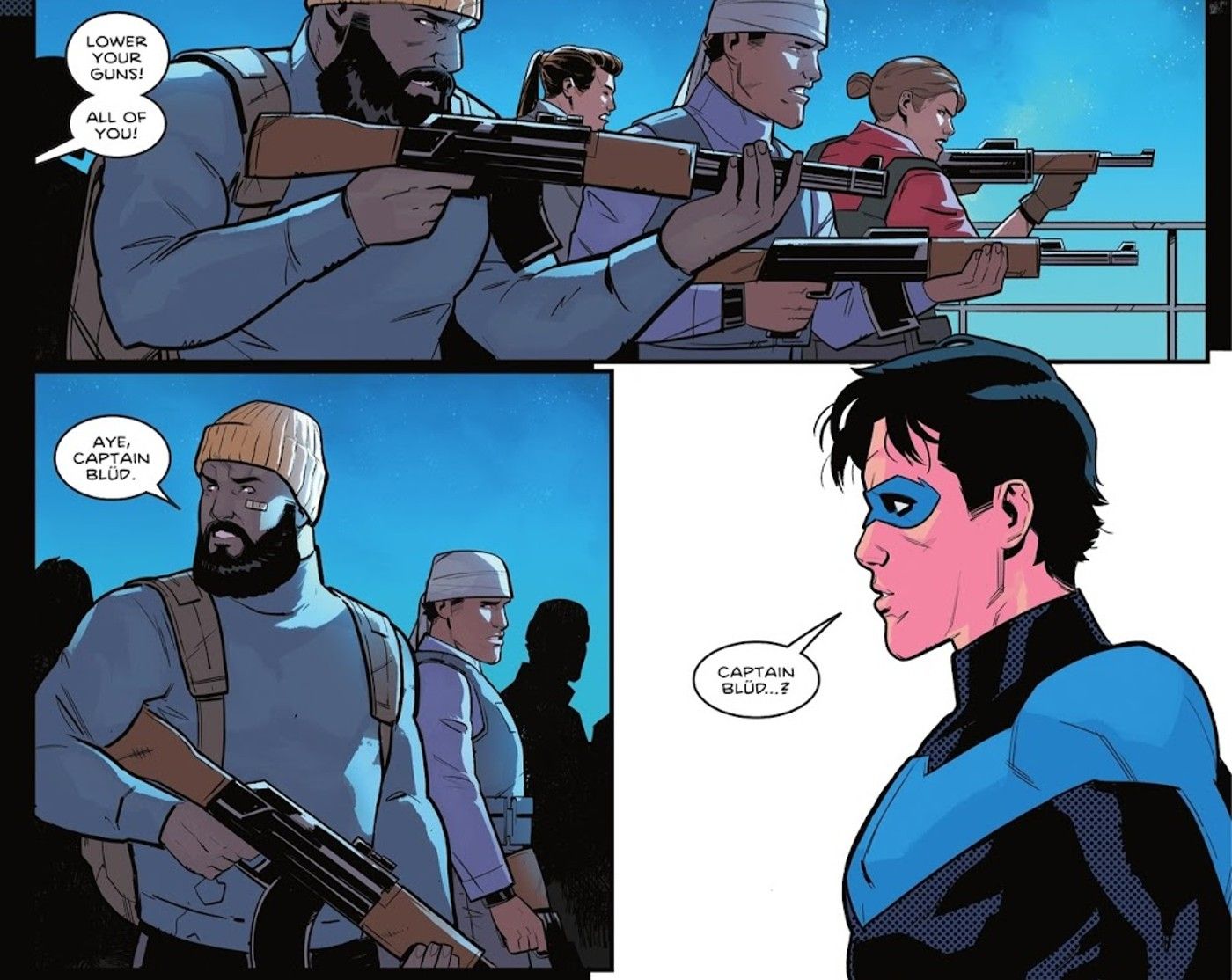 Nightwing trifft Captain Blud und ihre Streitkräfte