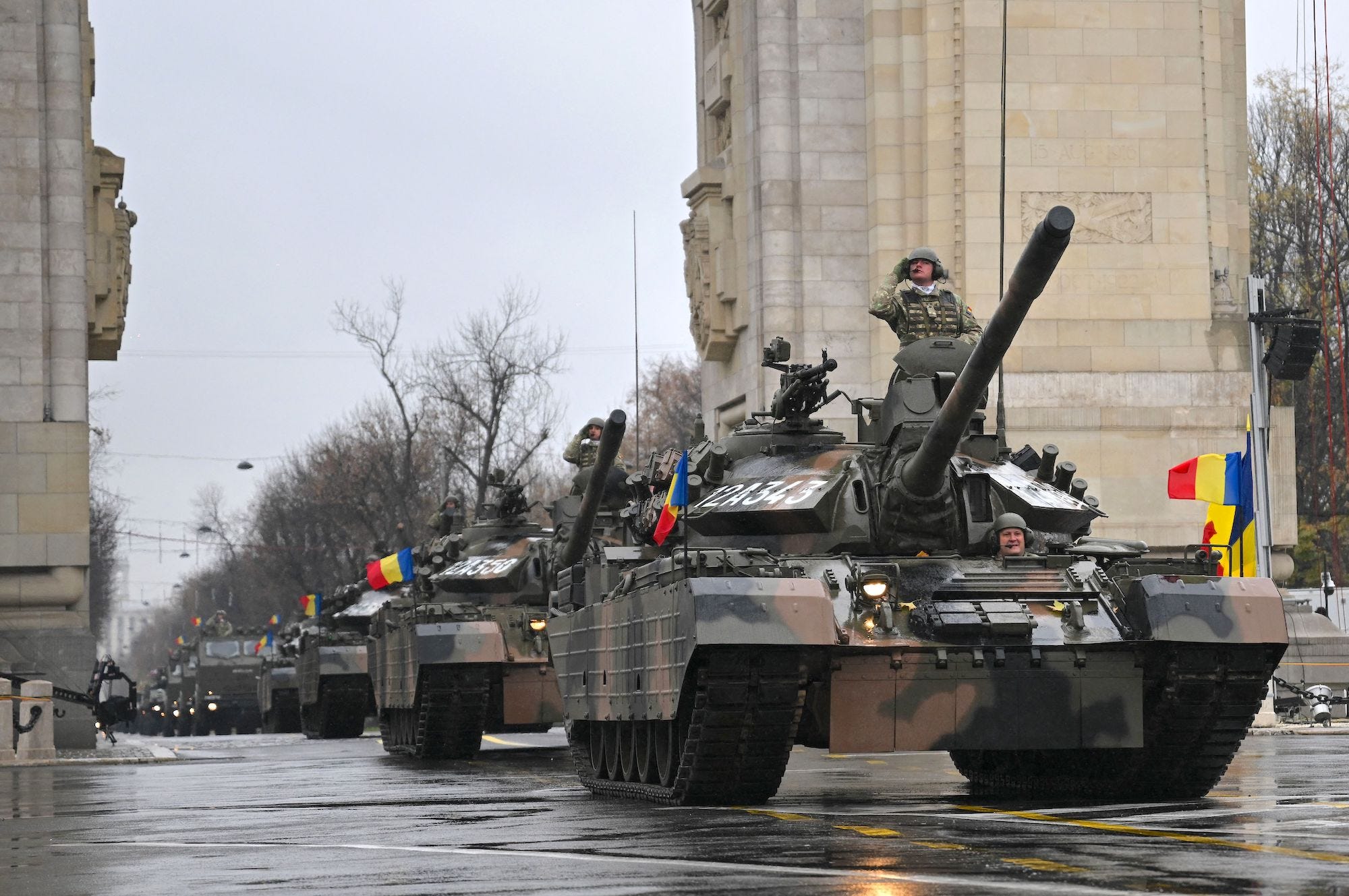 Panzer der rumänischen Armee in Bukarest
