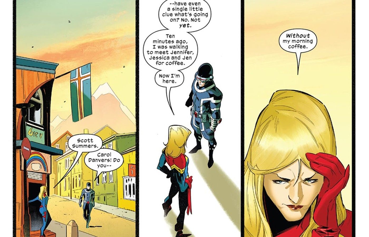 Captain Marvel und Cyclops treffen sich im X-Men Annual