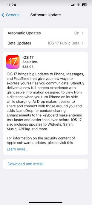 Der Release Candidate für iOS 17 kann jetzt auf Ihrem iPhone installiert werden. Anstatt bis zum 18. September zu warten, können Sie den Release Candidate für iOS 17 jetzt installieren