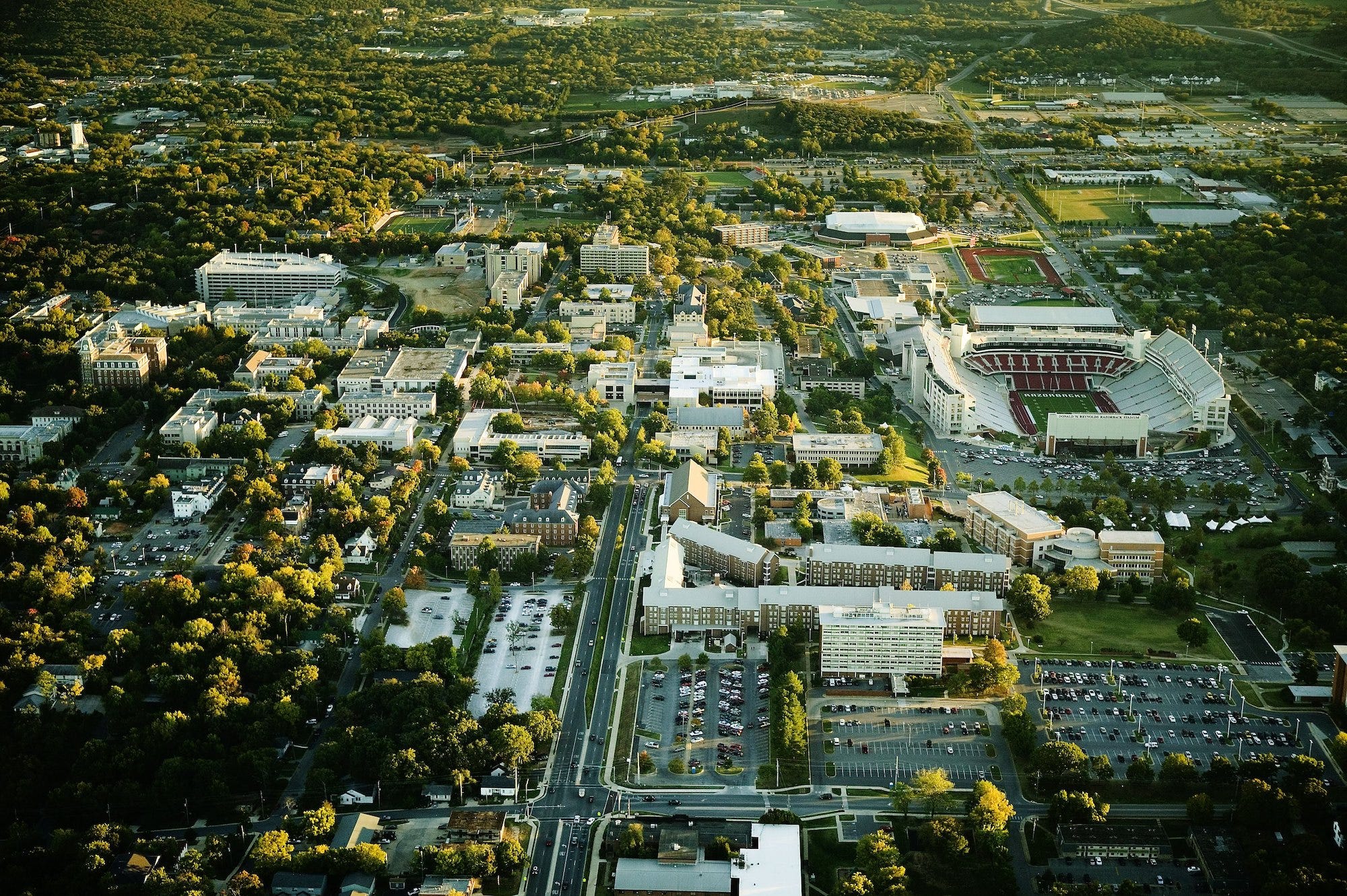 Campus der Universität von Arkansas