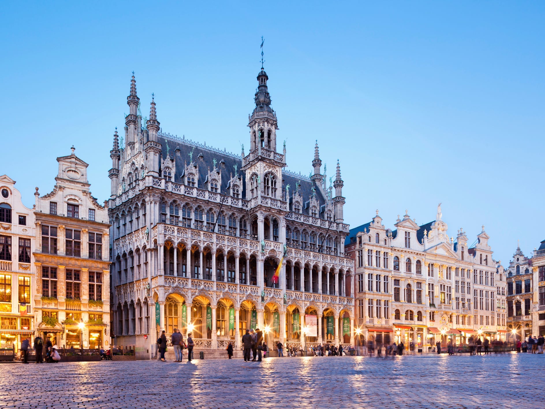 La Grand-Place, ein UNESCO-Weltkulturerbe, in Brüssel, Belgien.