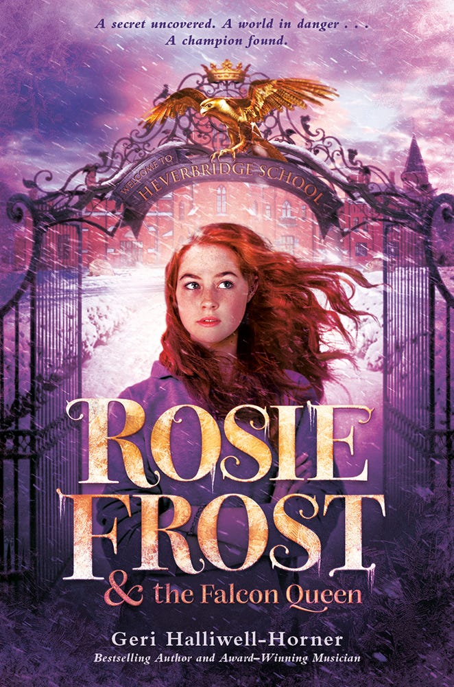 Buchcover „Rosie Frost und die Falkenkönigin“ von Geri Halliwell-Horner