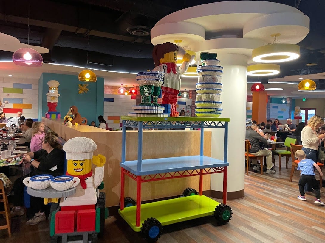 Ziegelrestaurant im Legoland.