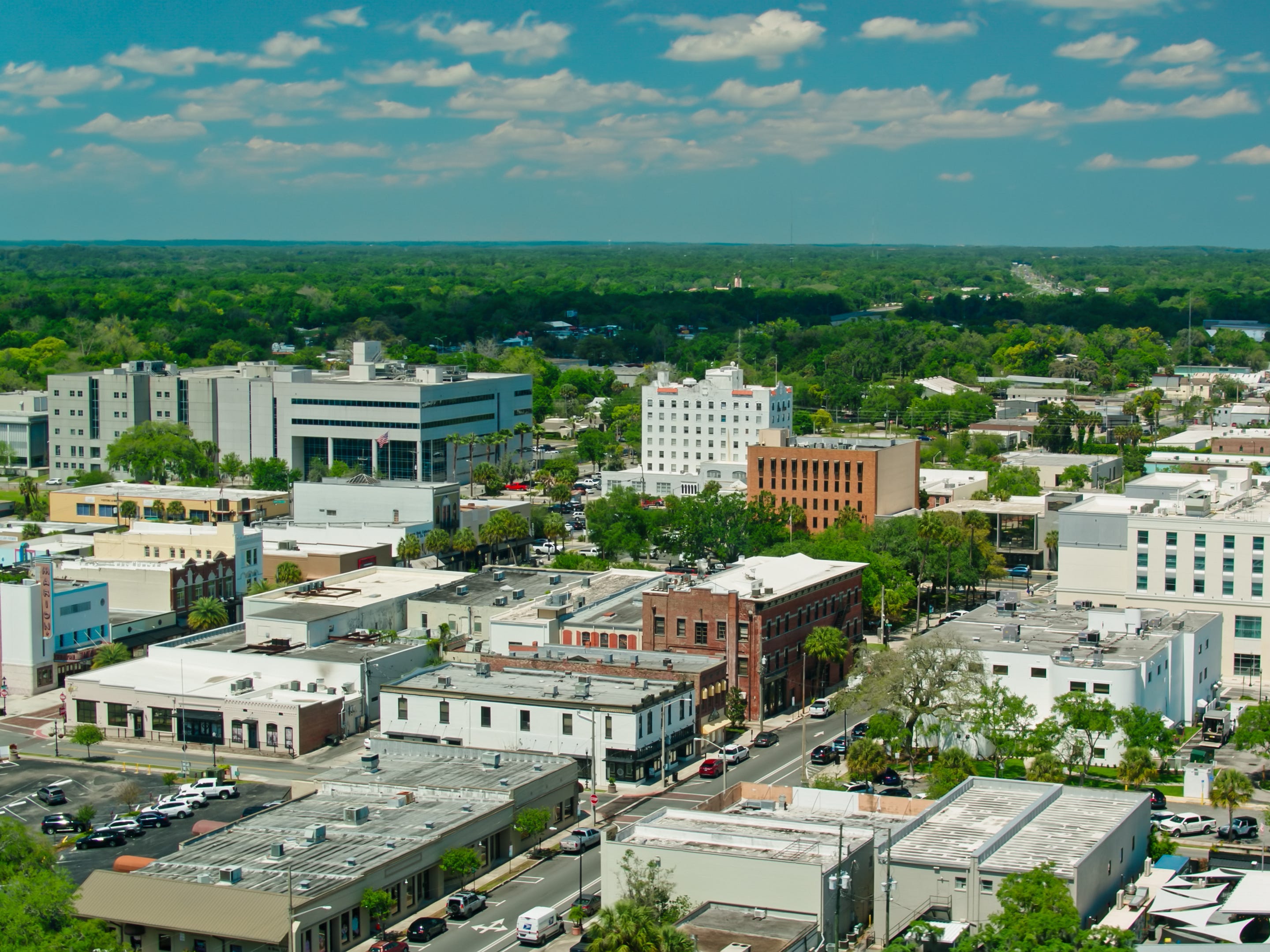 Luftaufnahme der Innenstadt von Ocala, Florida