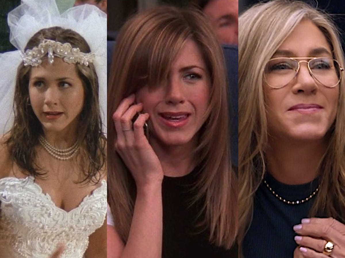 Jennifer Aniston als Rachel Green in der ersten und letzten Folge von „Friends“ und im Max-Reunion-Special.