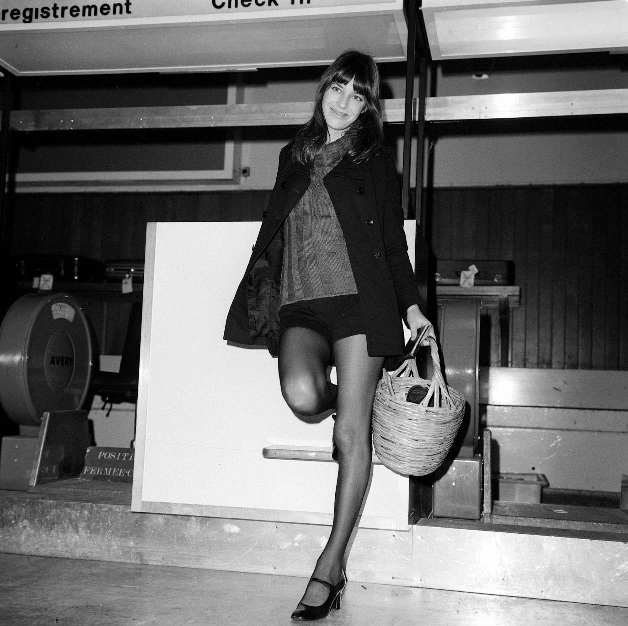 Jane Birkin am Flughafen Heathrow, Januar 1971.
