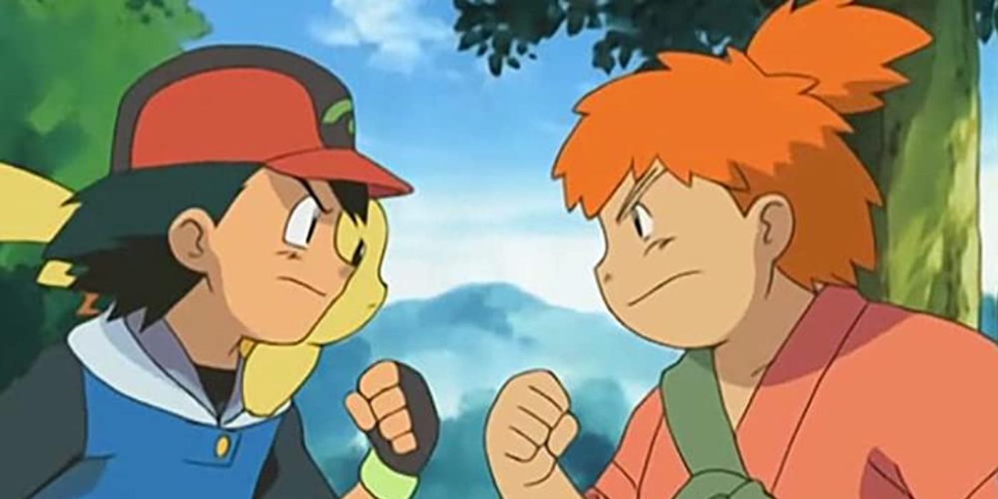 Ash und Morrison aus dem Pokémon-Anime