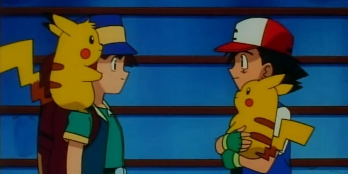 Ash und Ritchie mit ihrem Pikachu in Pokémon