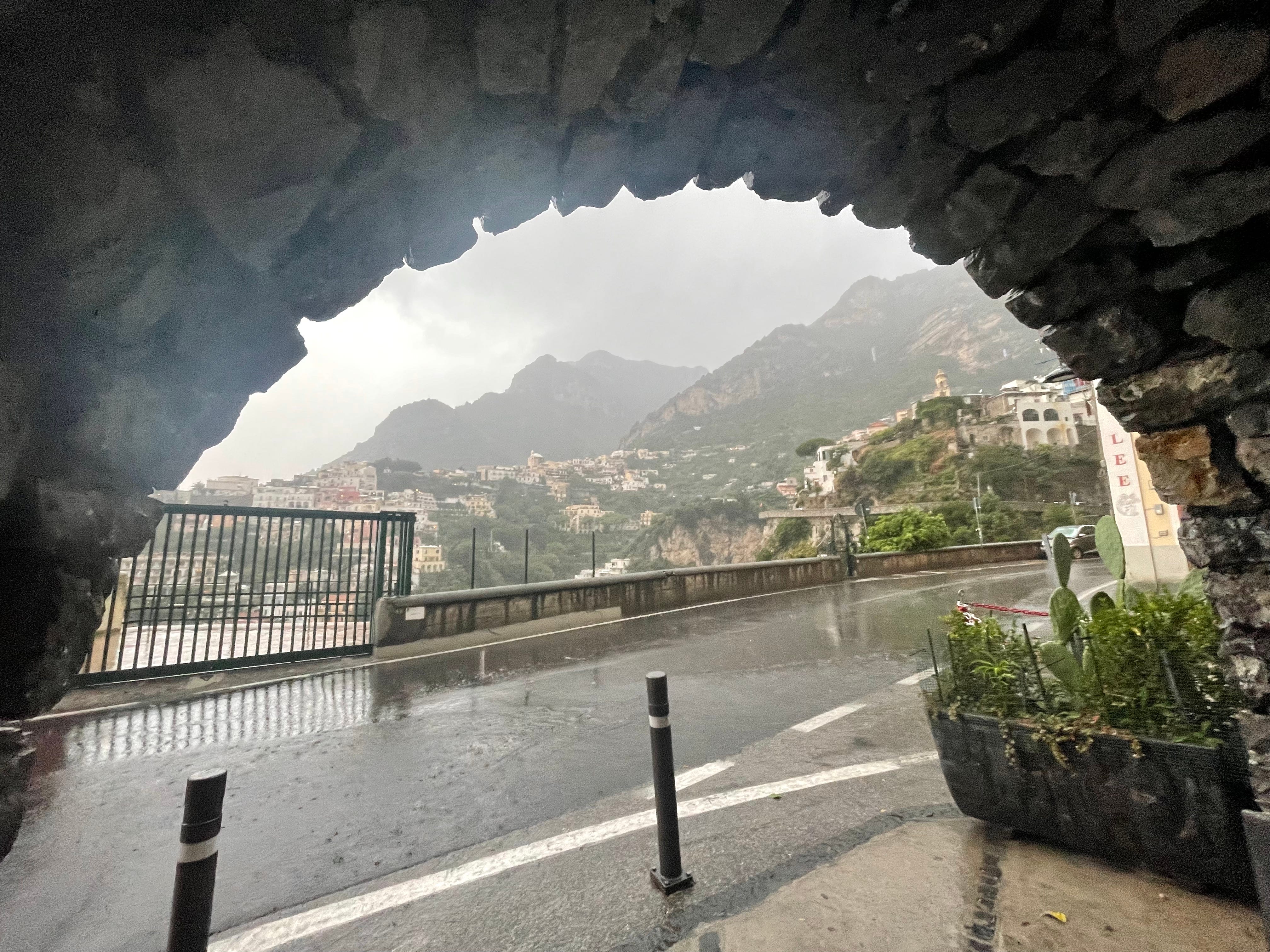 Ein regnerischer Tag in Positano.