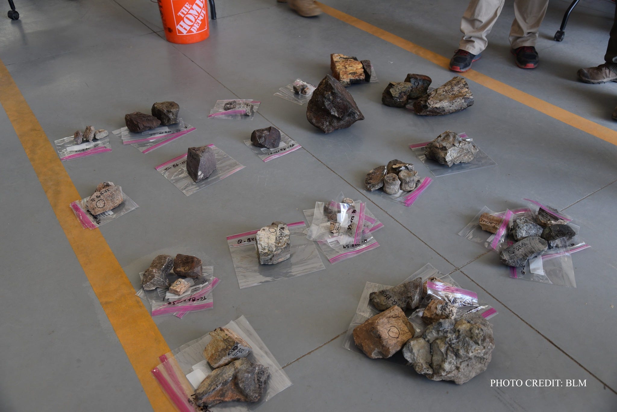 Ein Bild zeigt Hinweise auf beschlagnahmte paläontologische Ressourcen aus dem Bundesgebiet von Utah.