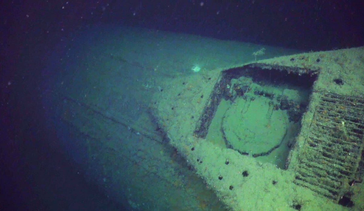 Nahaufnahme des U-Boot-Wracks der HMS Thistle