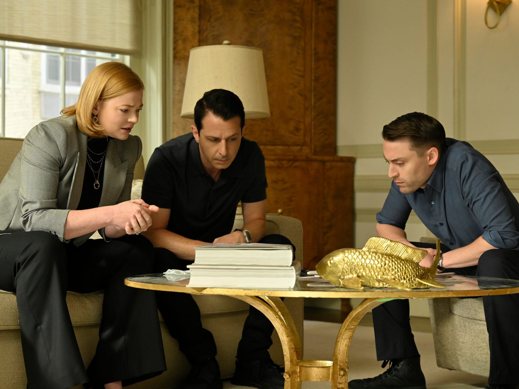 Sarah Snook, Jeremy Strong und Kieran Culkin in HBOs „Succession“