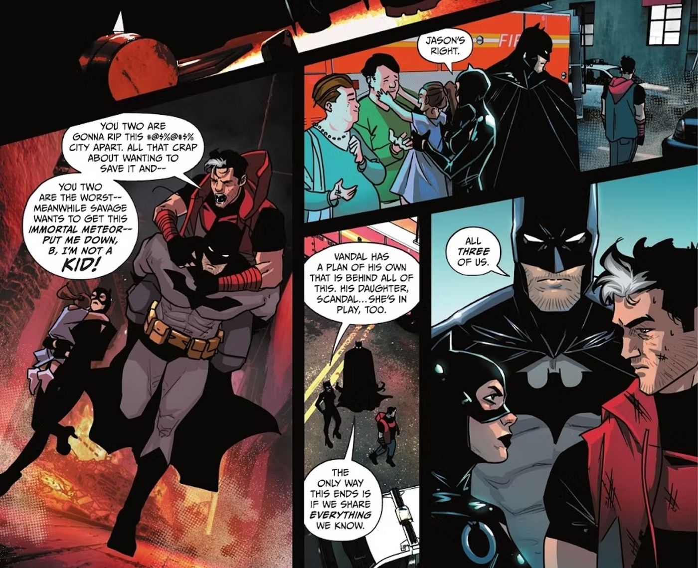Red Hood sagt Batman und Catwoman: Gotham braucht sie alle, um sich zu vereinen