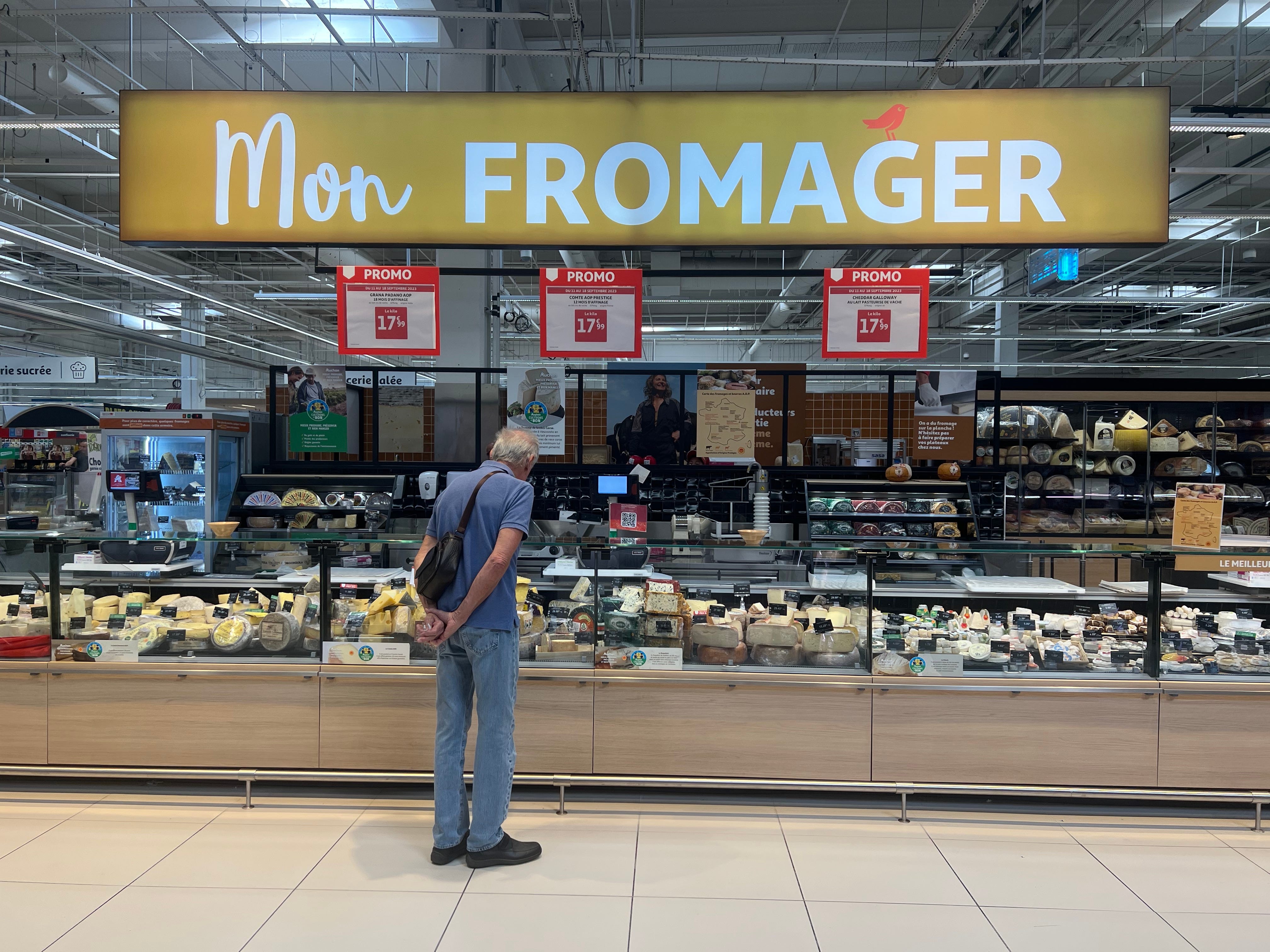 Käseabteilung bei Auchan