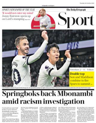 Der Sportteil des Daily Telegraph
