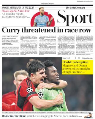 Mittwochs Daily Telegraph Sport