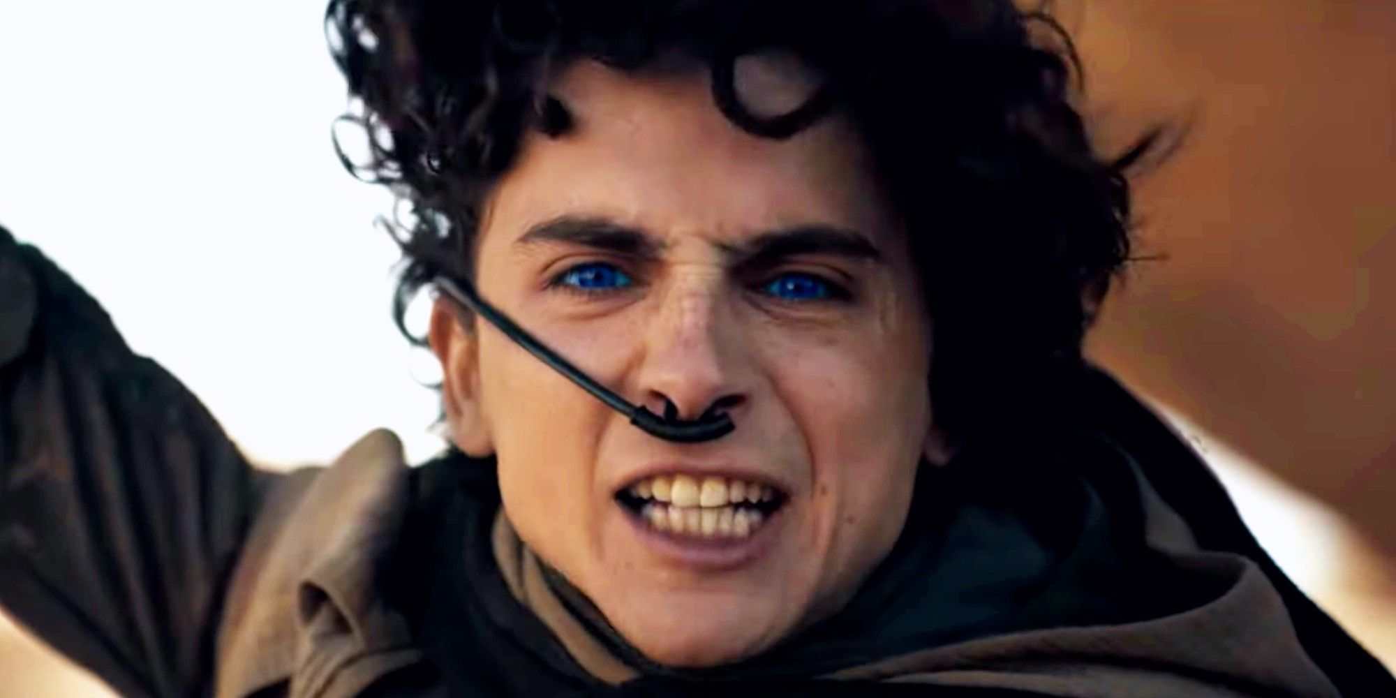 Timothee Chalamet als Paul Atreides mit blauen Augen in Dune