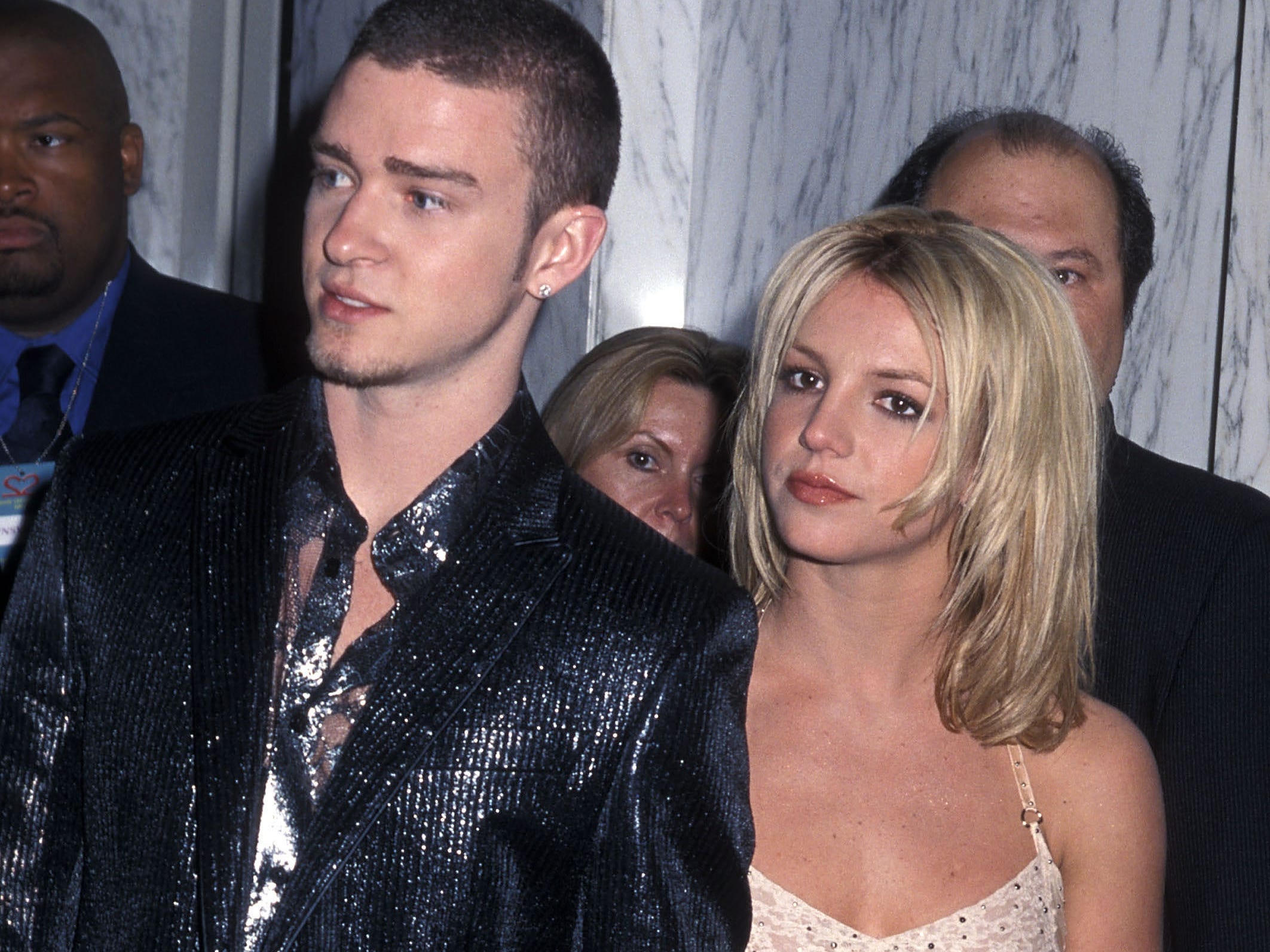 Timberlake und Spears im April 2001.