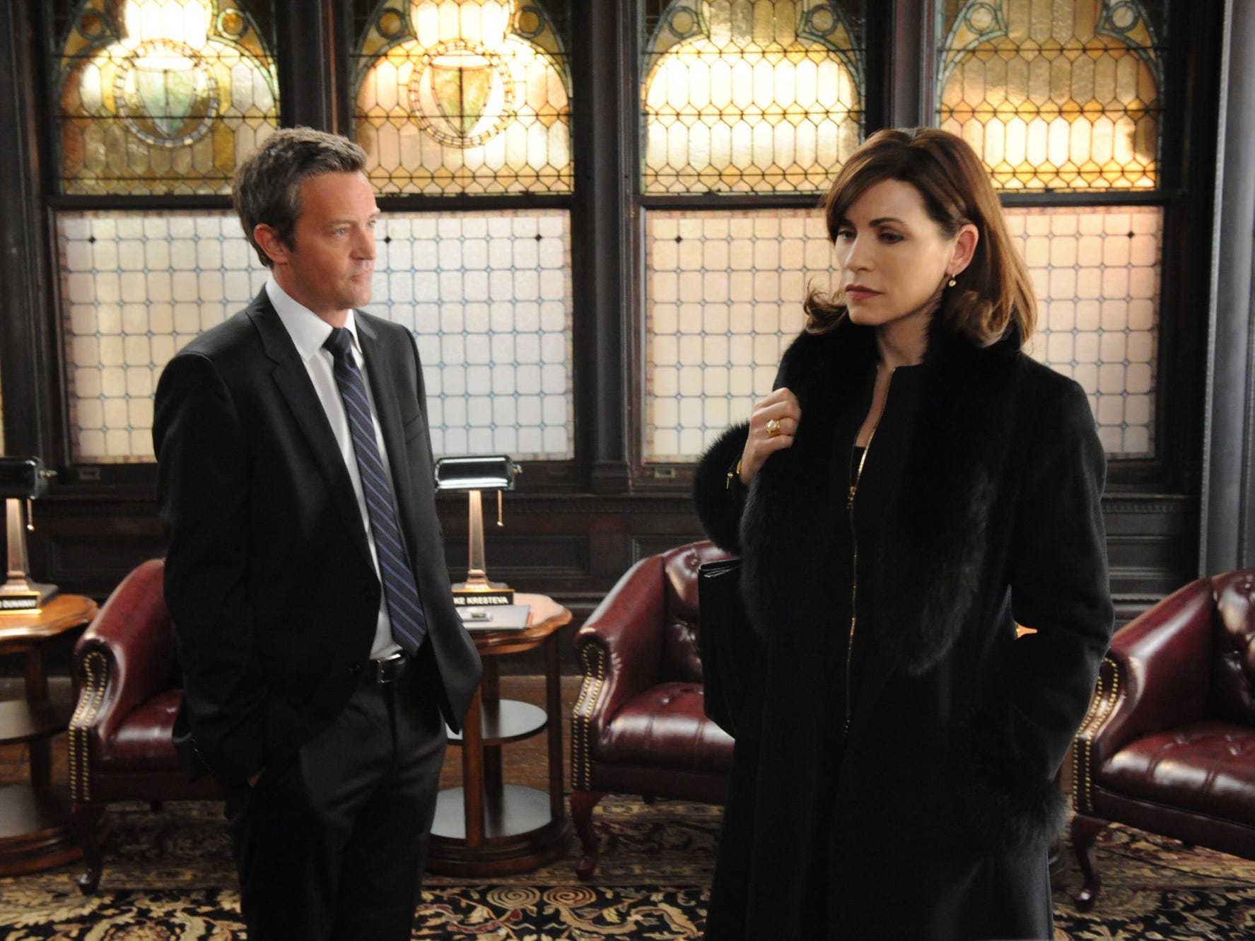 Matthew Perry und Juliana Margulies in „The Good Wife“.