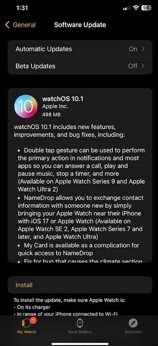 watchOS 10.1 ist jetzt für die Apple Watch verfügbar – Apple veröffentlicht watchOS 10.1, um die Wetter-App zu reparieren