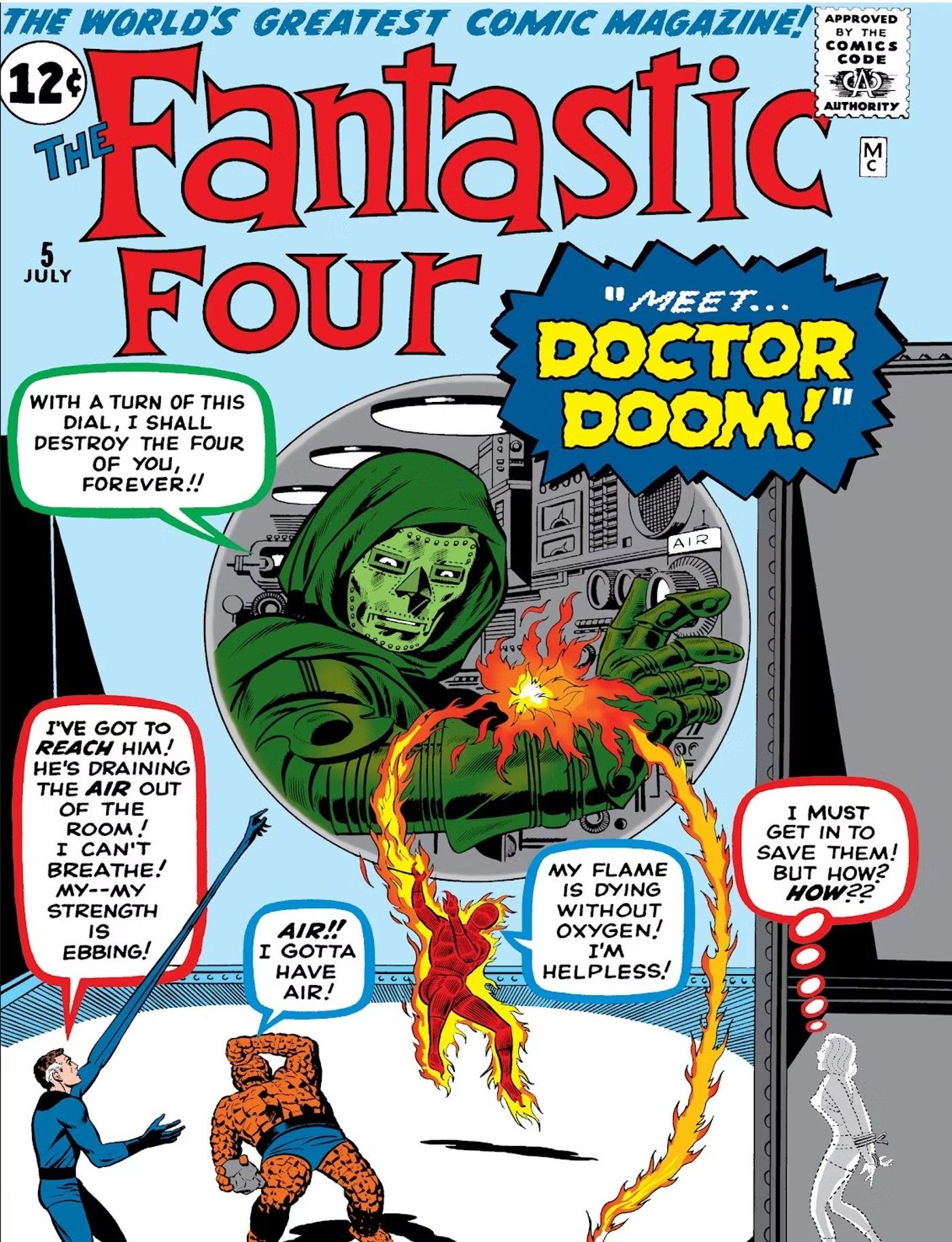 Fantastic Four 5 Cover Doctor Doom Erster Auftritt