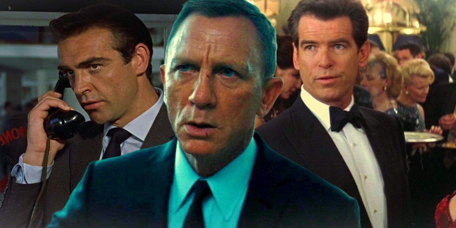 Benutzerdefiniertes Bild von Sean Connery, Pierce Brosnan und Daniel Craig James Bond