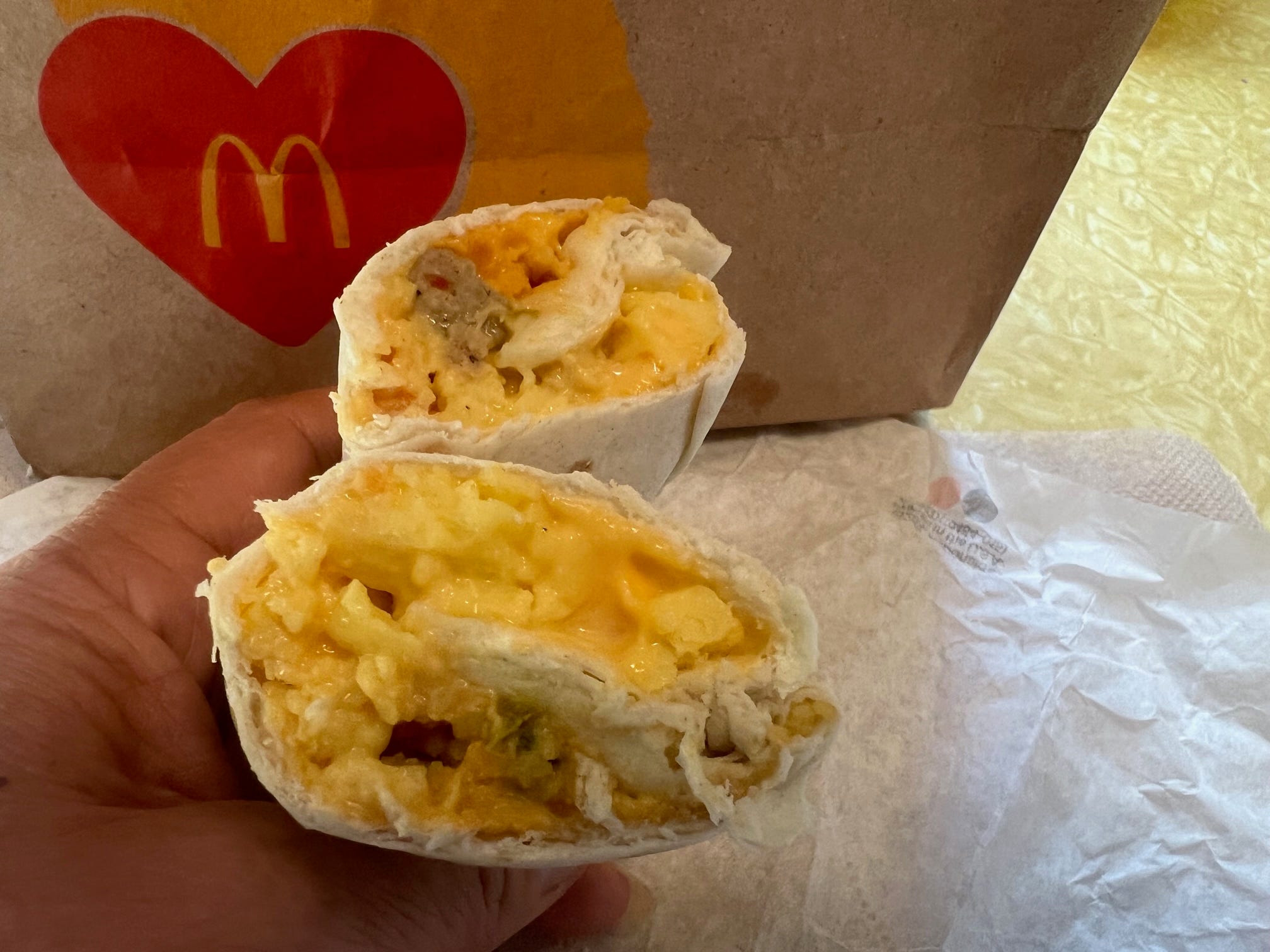 Der Wurst-Burrito von McDonald's.