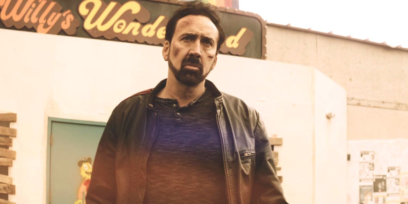 Nicolas Cage in Willy's Wonderland voller Kratzer