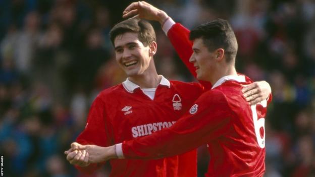 Nigel Clough stellte sich vor, wie er mit Roy Keane ein Tor feierte, als sie 1991 gemeinsam im Nottingham Forest waren
