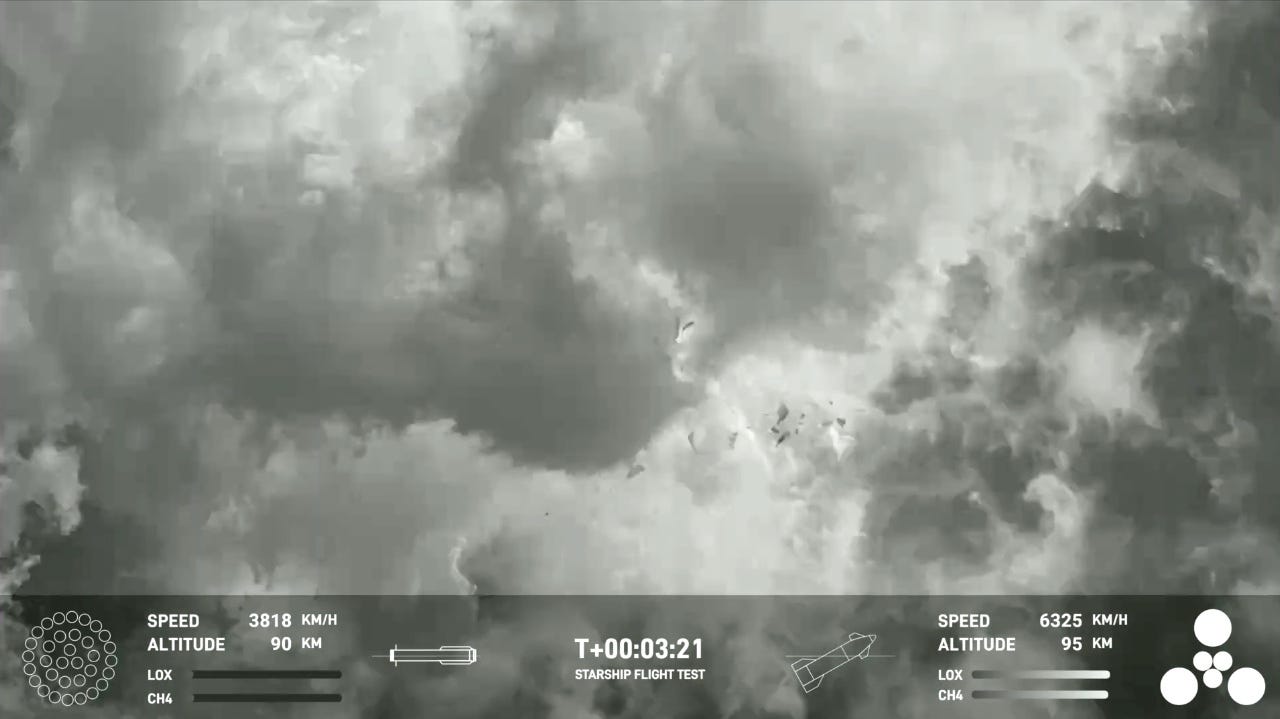 Explosionswolken im SpaceX-Livestream
