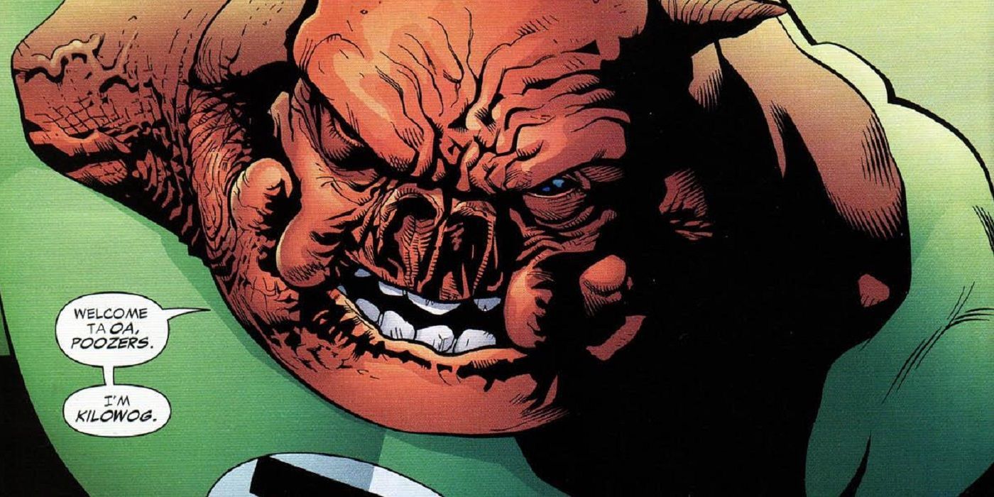 Ein Bild von Kilowog, der in den Marvel-Comics wütend aussieht