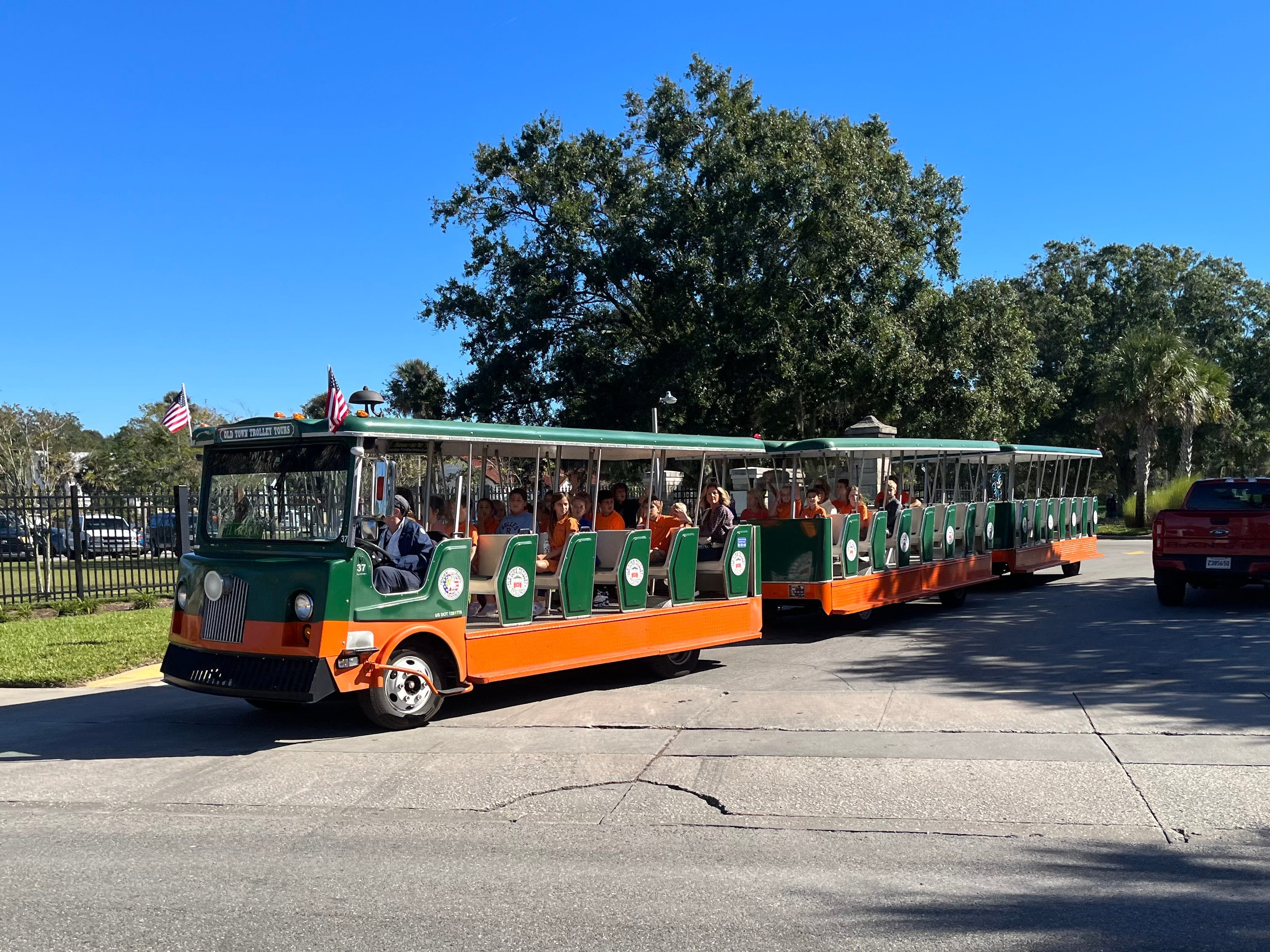 Trolley-Tour in St. Augustine, Florida.