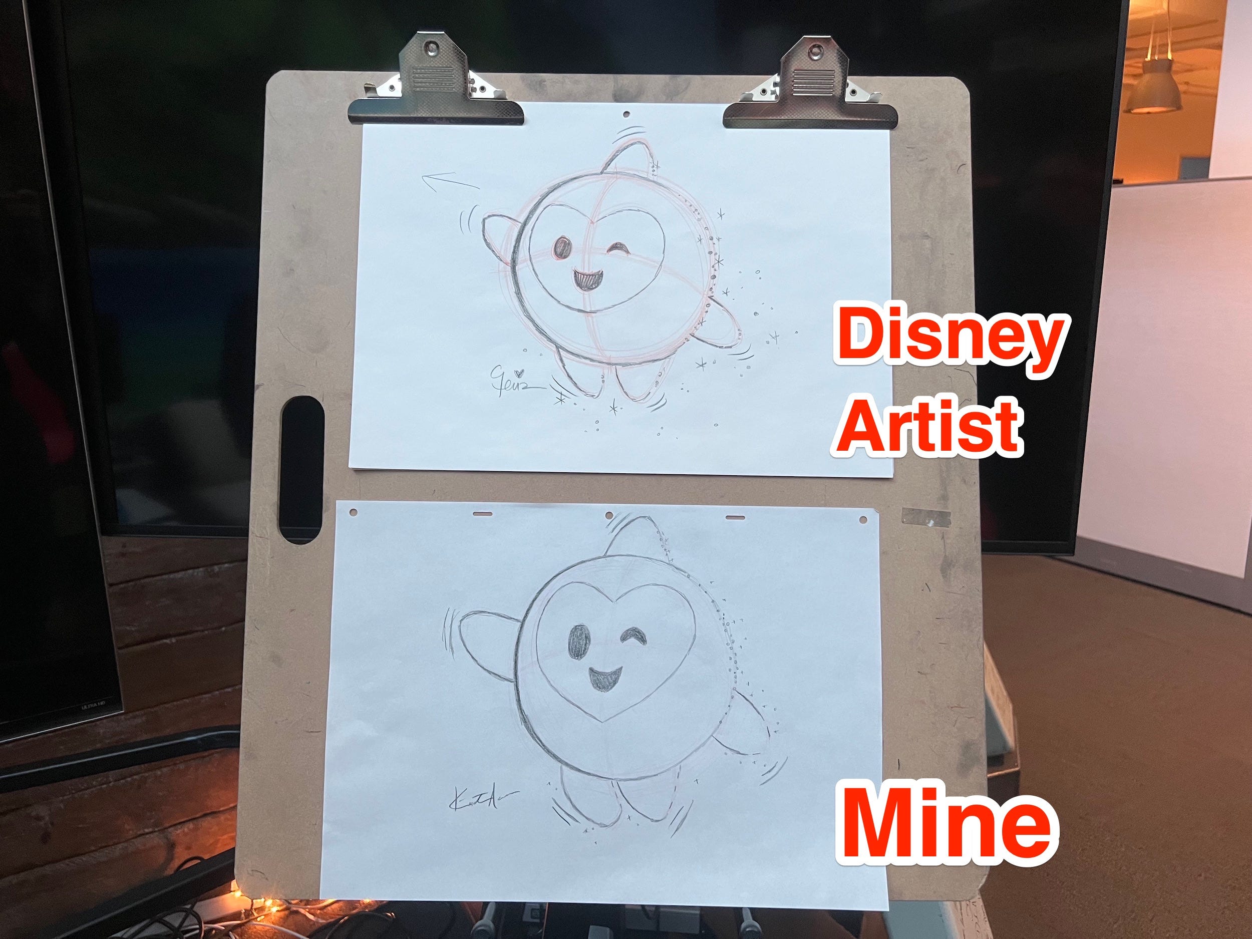 Disney-Künstler Star-Skizze gegen Kirsten Acuna