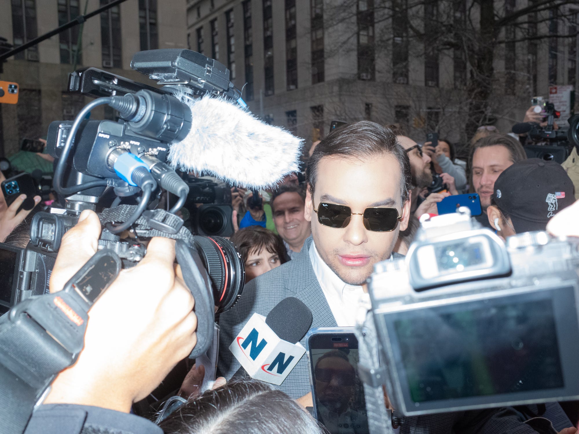 George Santos vor dem Manhattan Court in Manhattan, New York am 4. April 2023.