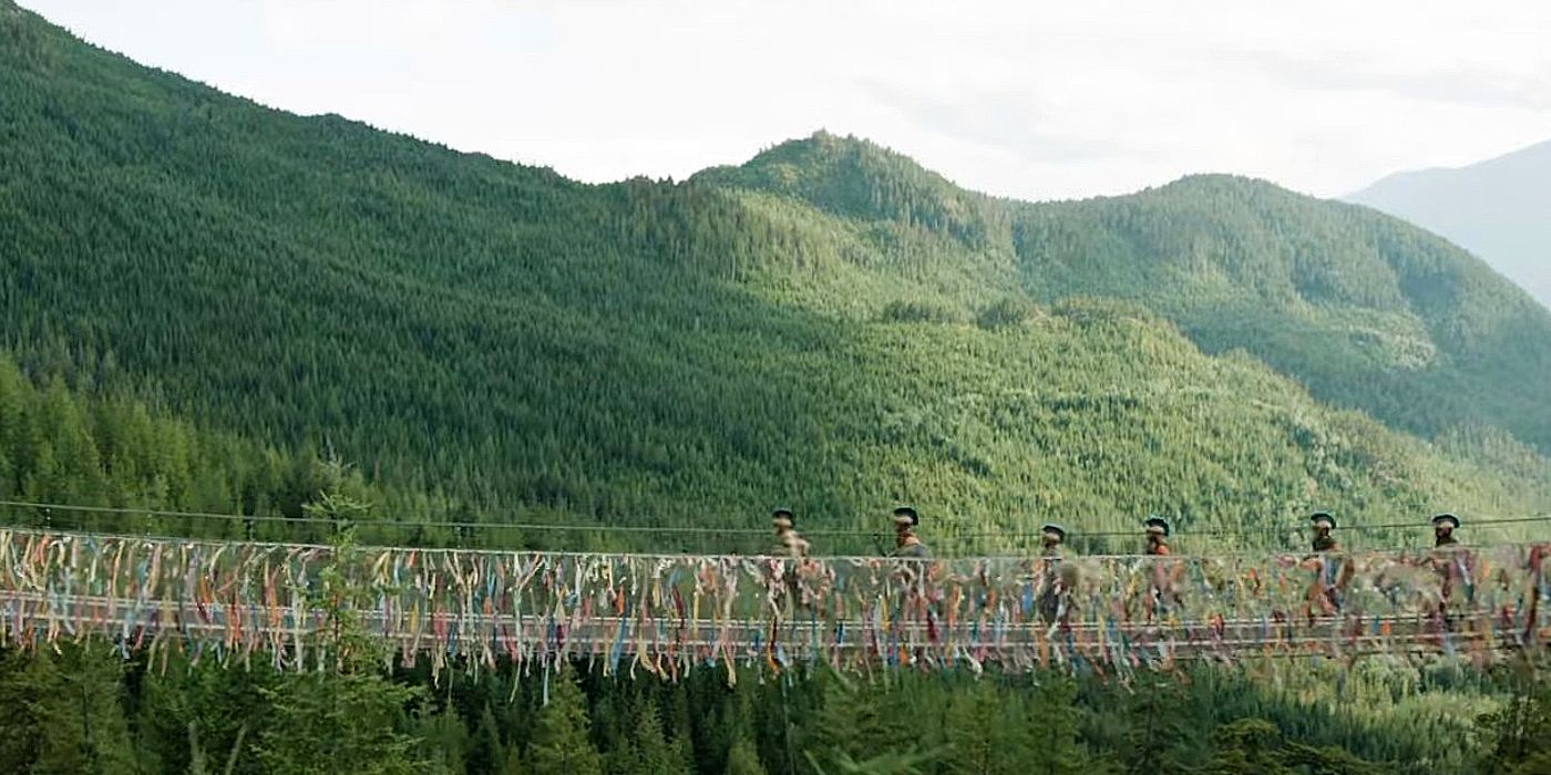 Eine Hängebrücke im Camp Half-Blood aus dem Trailer zu Percy Jackson and the Olympians
