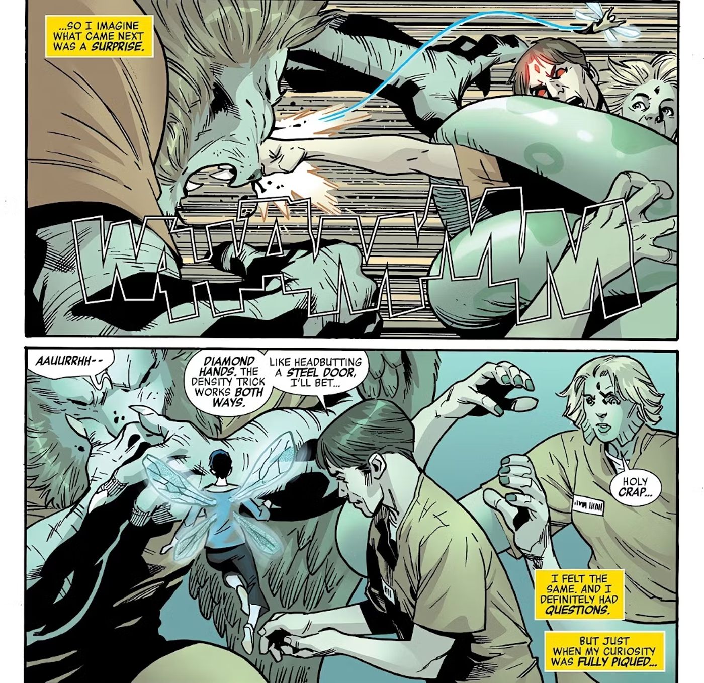 Panels von Avengers Inc #3, Vic Shade konfrontiert Griffin