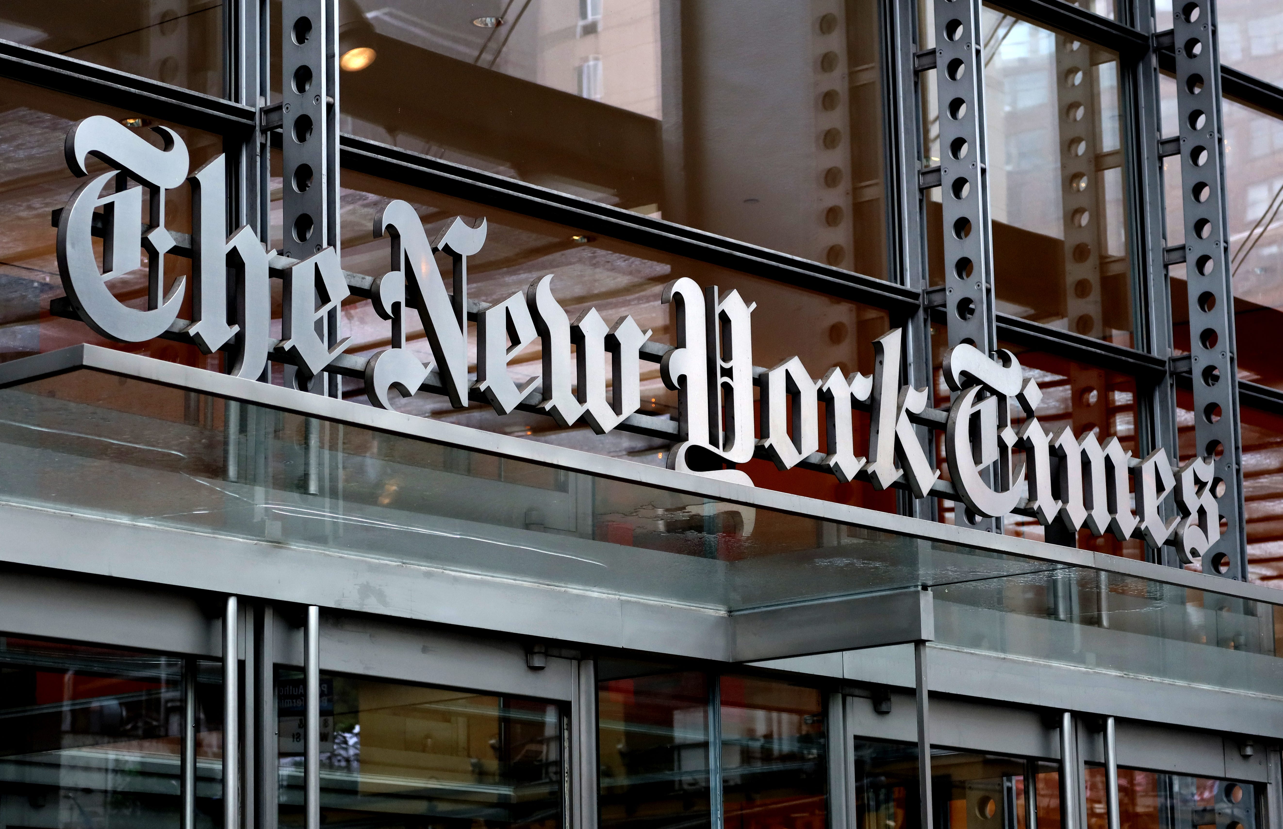 Ein Foto des New York Times-Logos