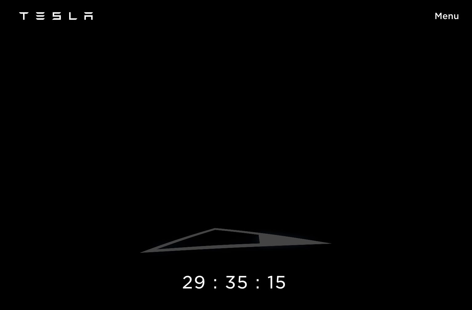 Tesla Cybertruck-Reservierungsseite mit Countdown-Uhr