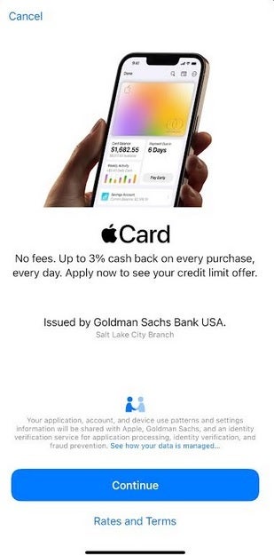 Beantragen Sie die Apple Card direkt über die Wallet-App Ihres iPhones – die Partnerschaft zwischen Apple und Goldman Sachs geht Berichten zufolge zu Ende;  Neuer Partner für die Apple Card gesucht