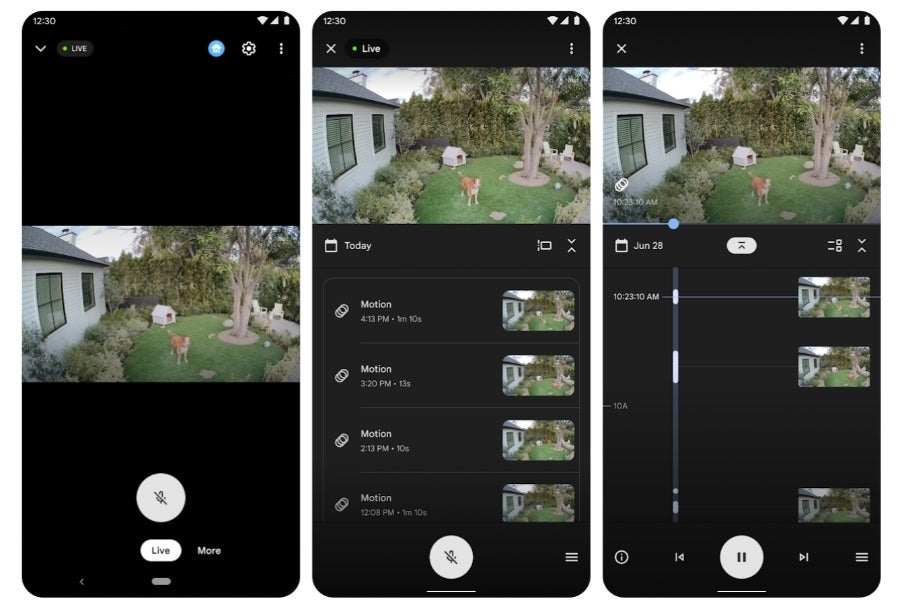 Quelle – Google – Die Google Home-App bietet eine Nest-Kamera für den Außenbereich, eine KI-gestützte Erkennung offener Garagentore und weitere Funktionen