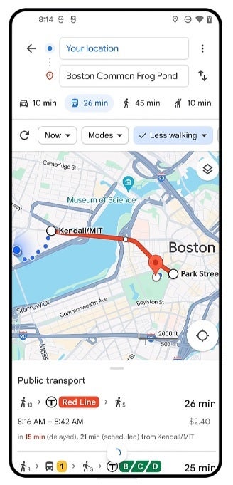 Die ÖPNV-Wegbeschreibung von Google Maps wird in Kürze aktualisiert. Drei neue Funktionen werden für Google Maps verfügbar sein