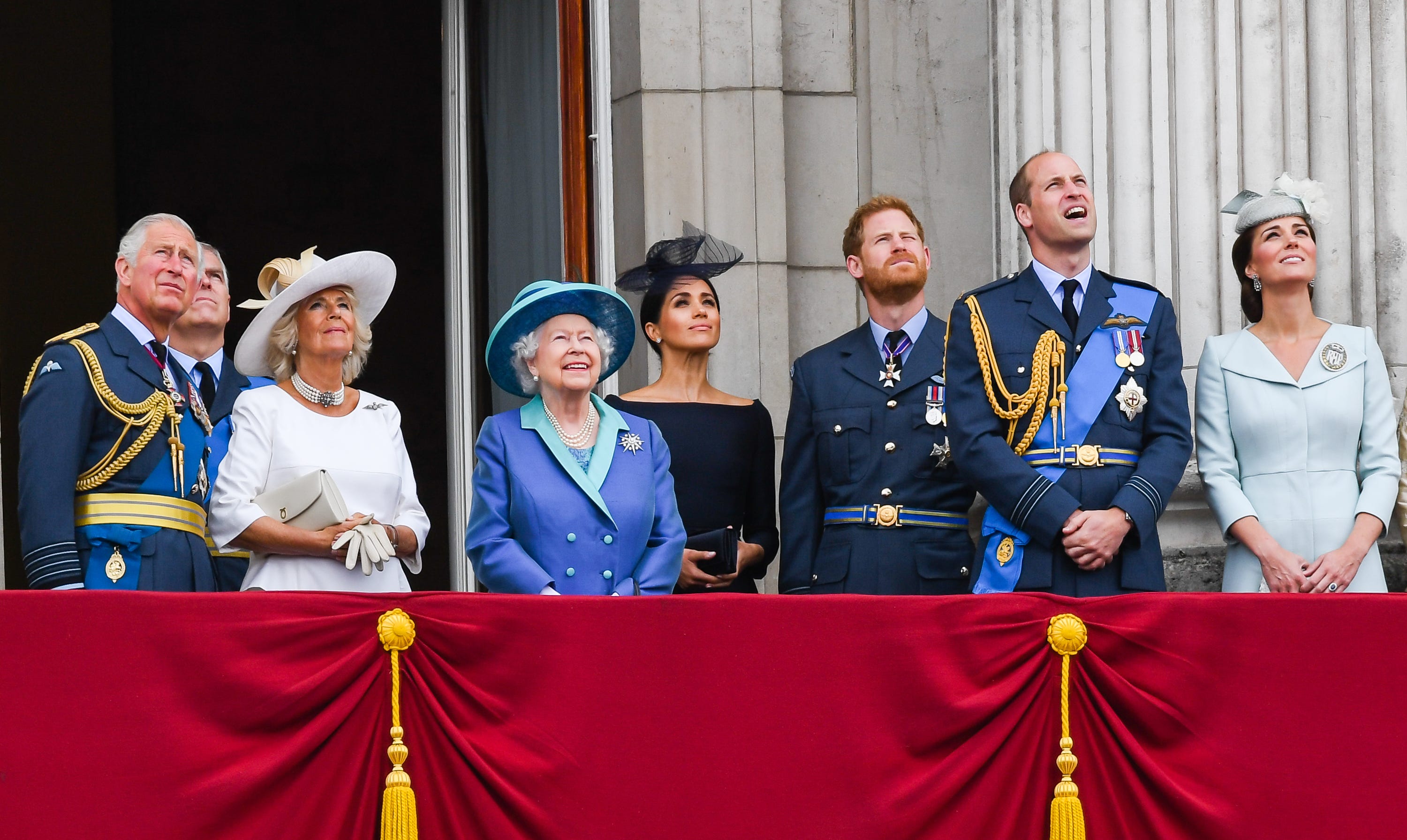 Mitglieder der königlichen Familie im Buckingham Palace am 10. Juli 2018.