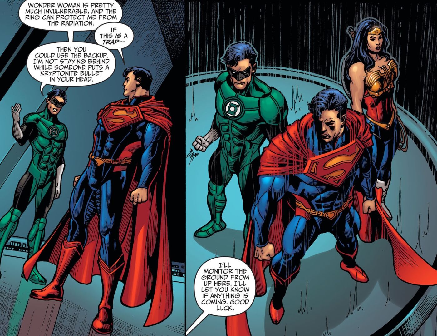 Green Lantern steht auf der Seite von Superman