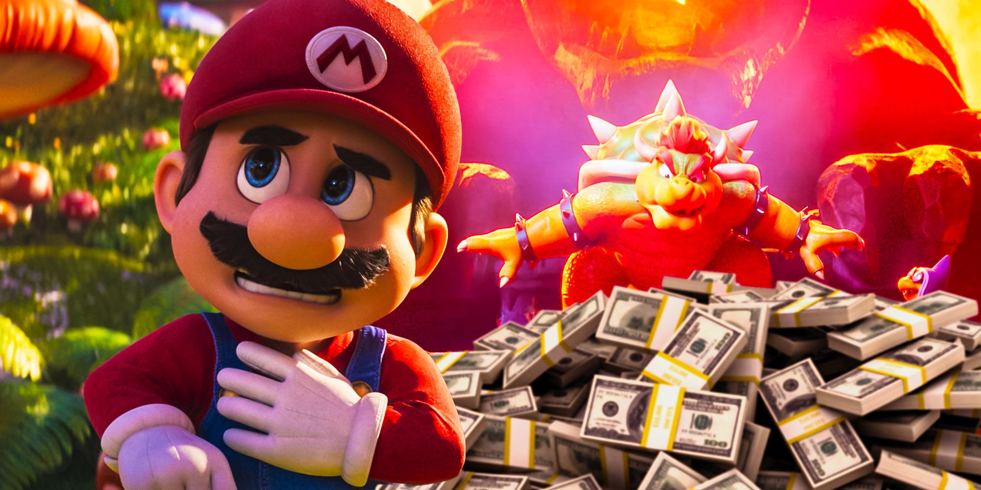 Super Mario Bros-Film Mario sieht aus, als hätte er Angst vor Bowser und nicht nur wegen des Geldes