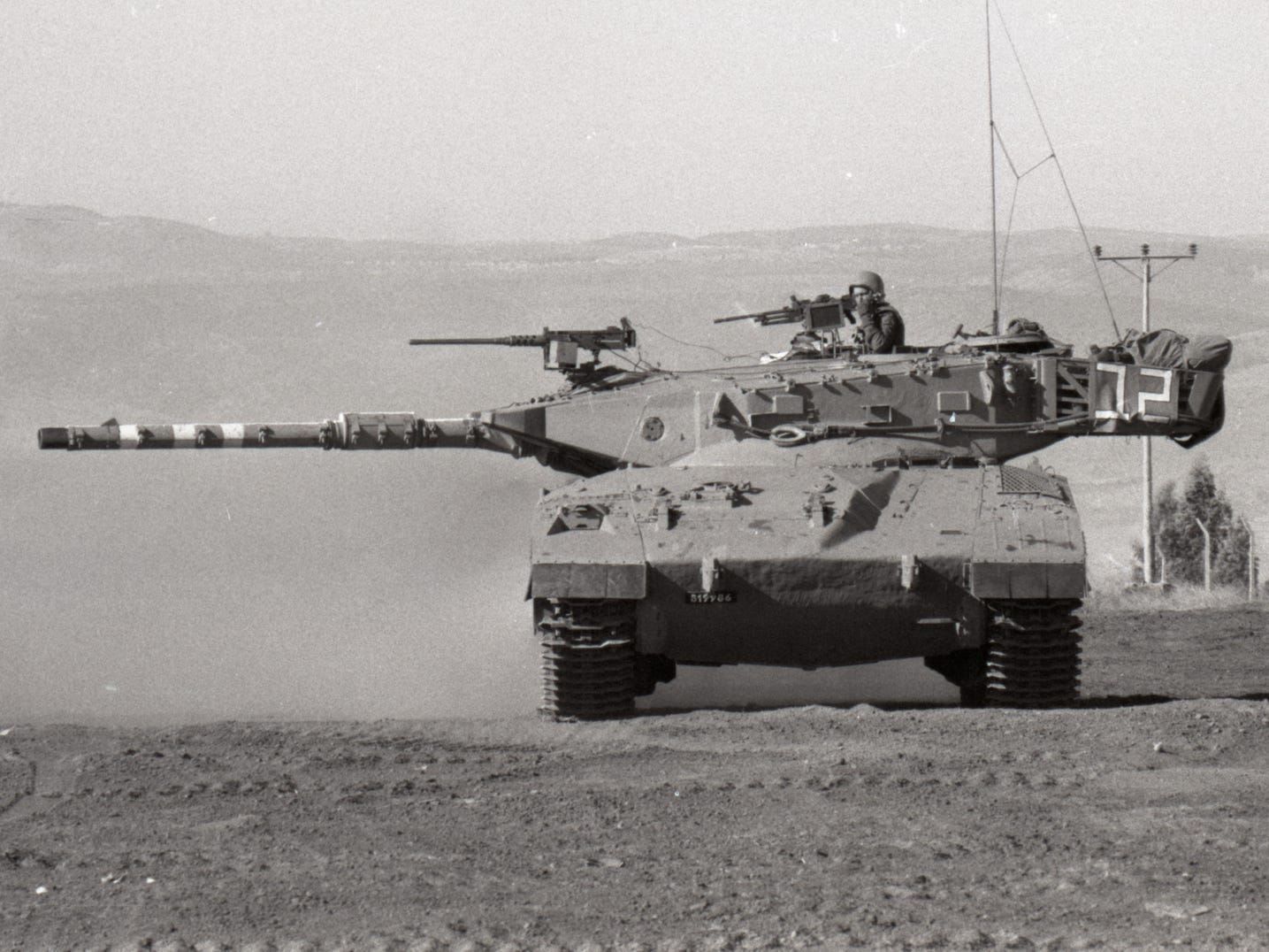 Israelischer Merkava-Panzer in den Golanhöhen