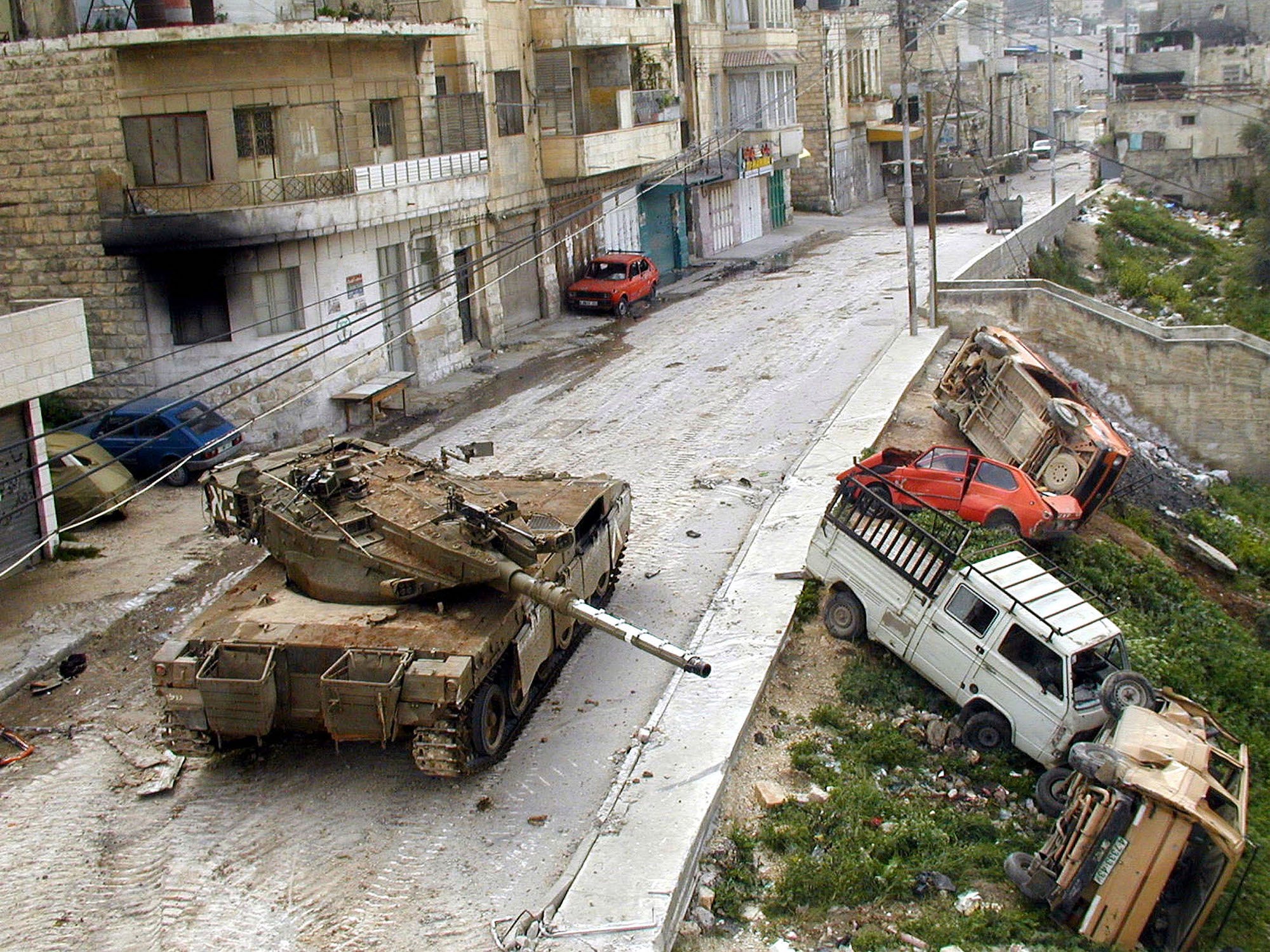 Israelischer Merkava-Panzer Jenin Westjordanland