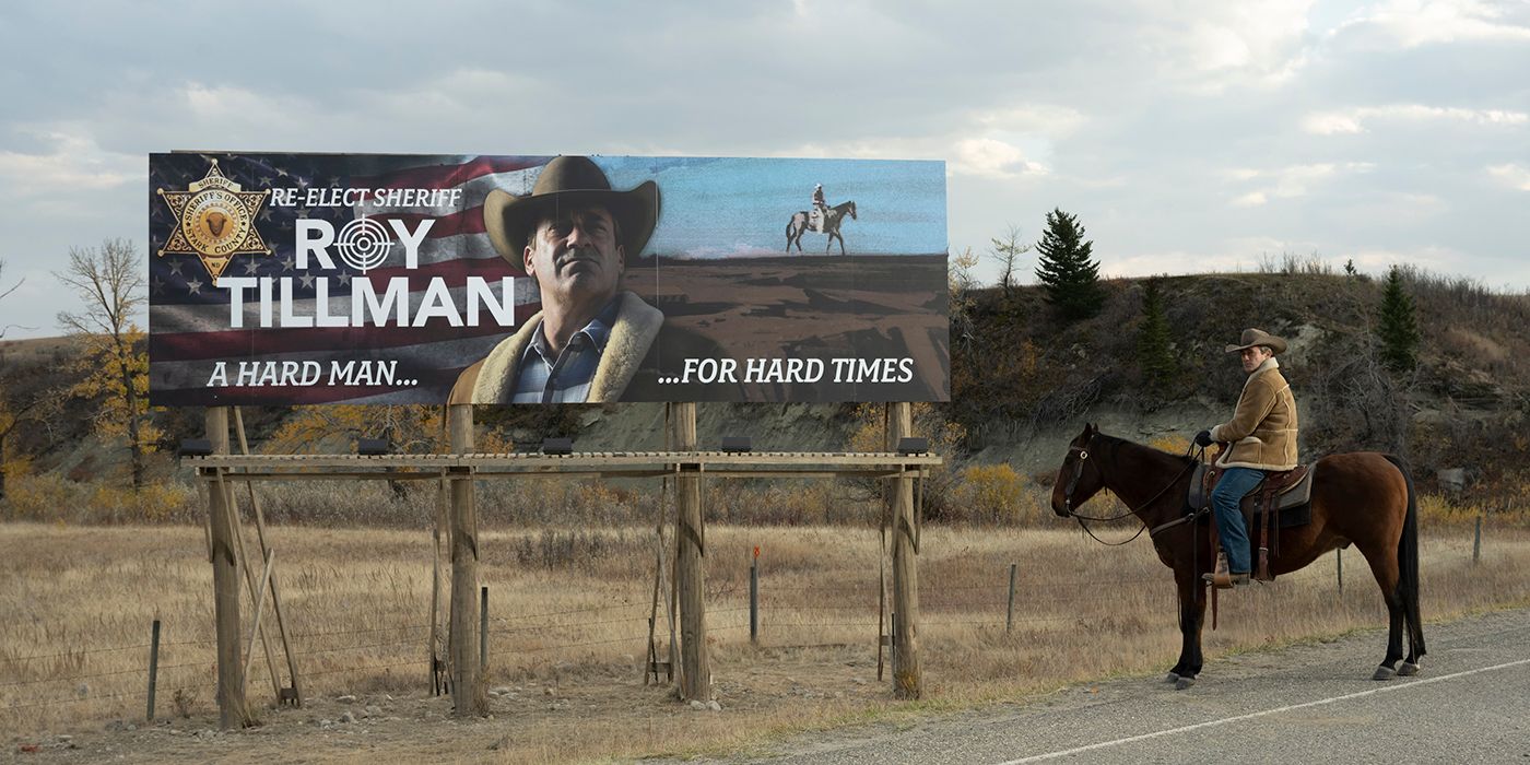 Jon Hamm zu Pferd in Fargo