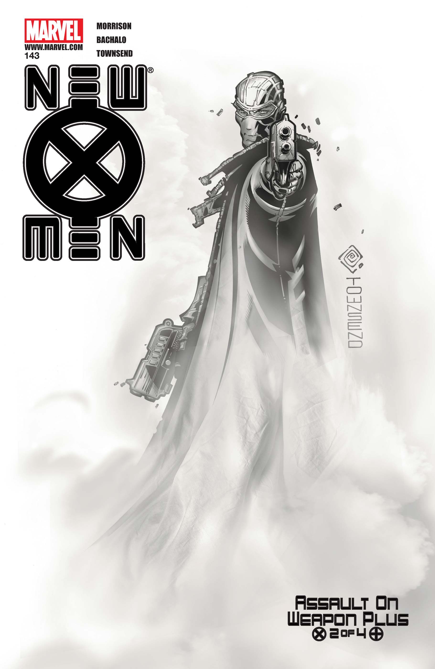 Fantomex über Chris Bachalo und Tim Townsends Cover zu New X-Men #143