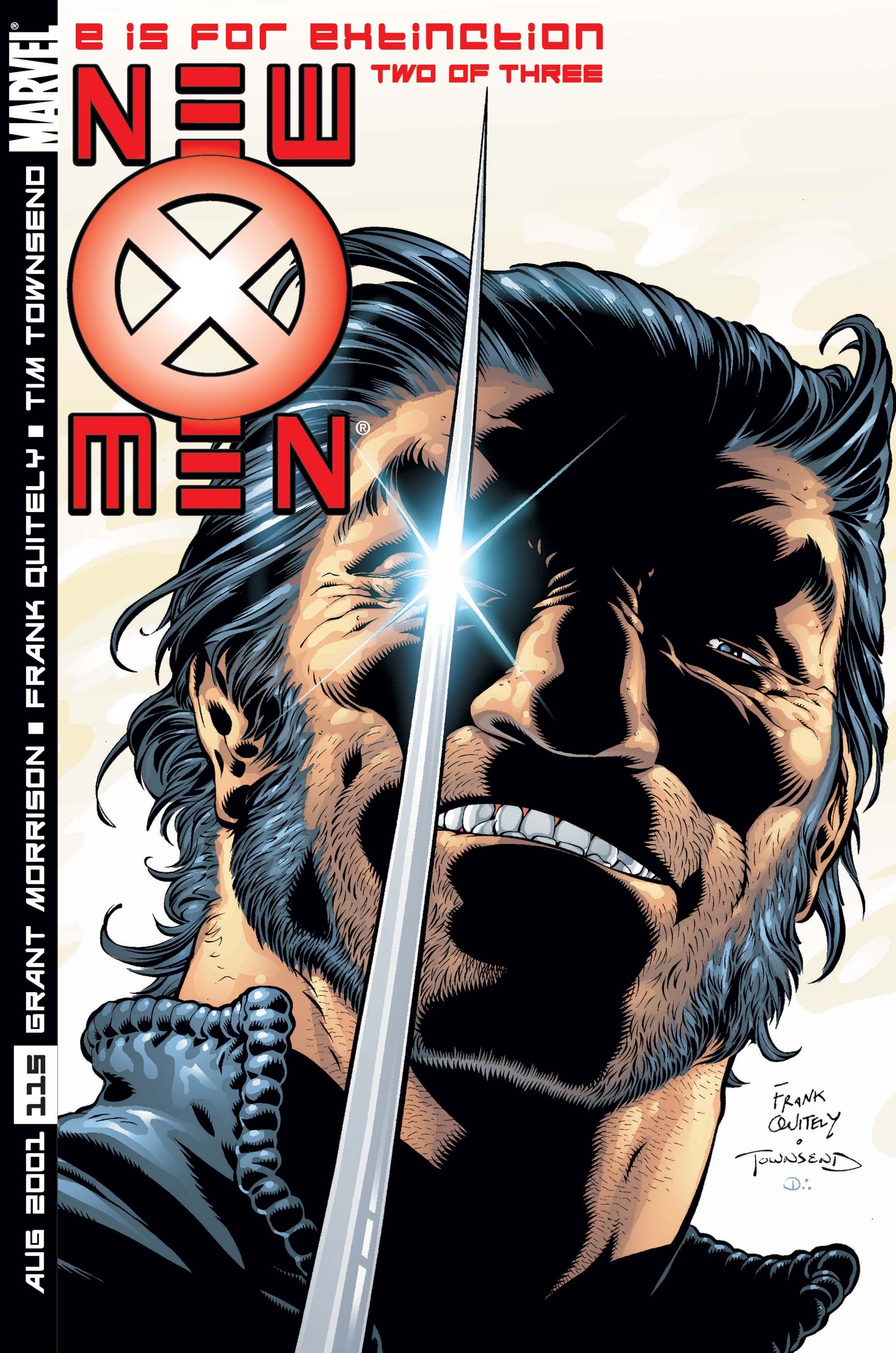 Wolverine auf Frank Quitelys Cover von New X-Men #115